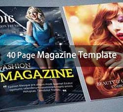 indesign模板－商业杂志(通用型/40页)：InDesign - 40 Page Magazine Templat